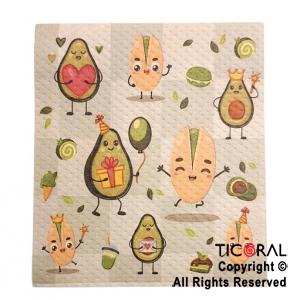 SERVILLETA PREMIUM PALTAS Y PISTACHOS 24X24 x 20